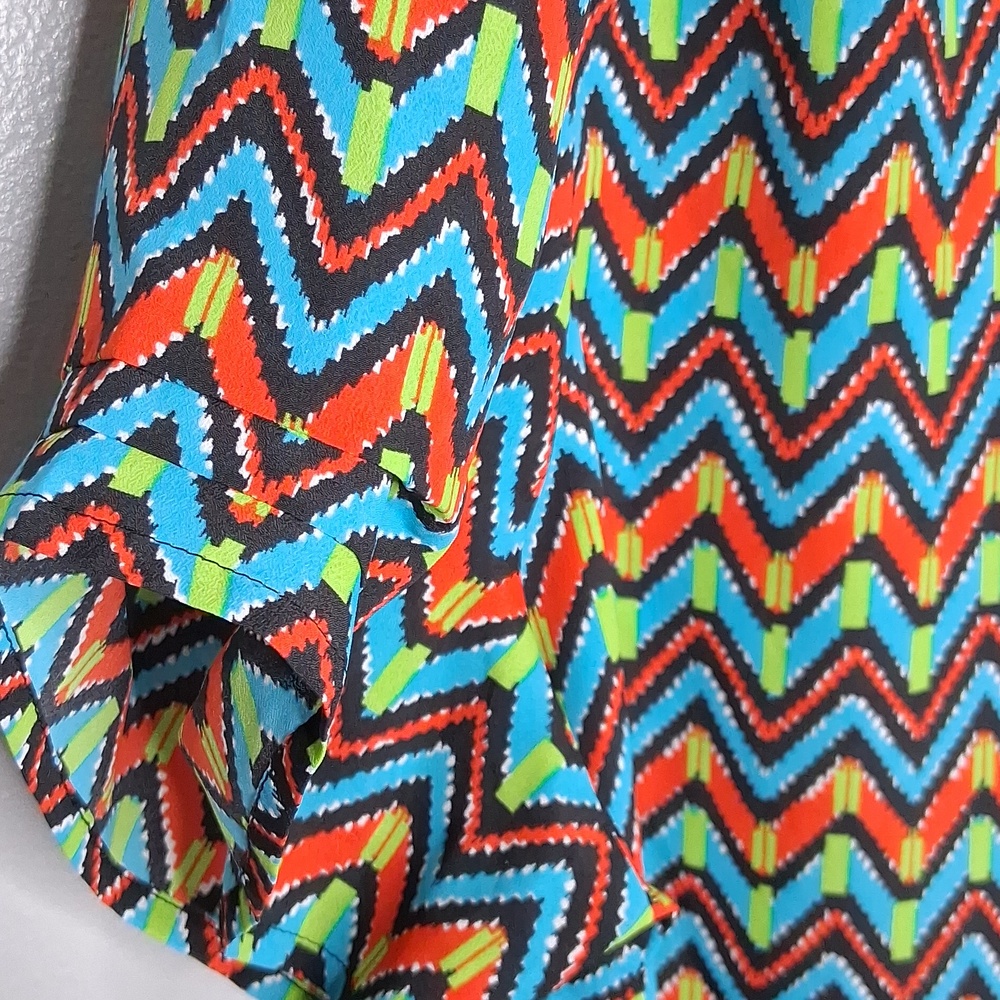 Daniel Rainn Multi-Colored Zigzag Chevron Stateme… - image 4